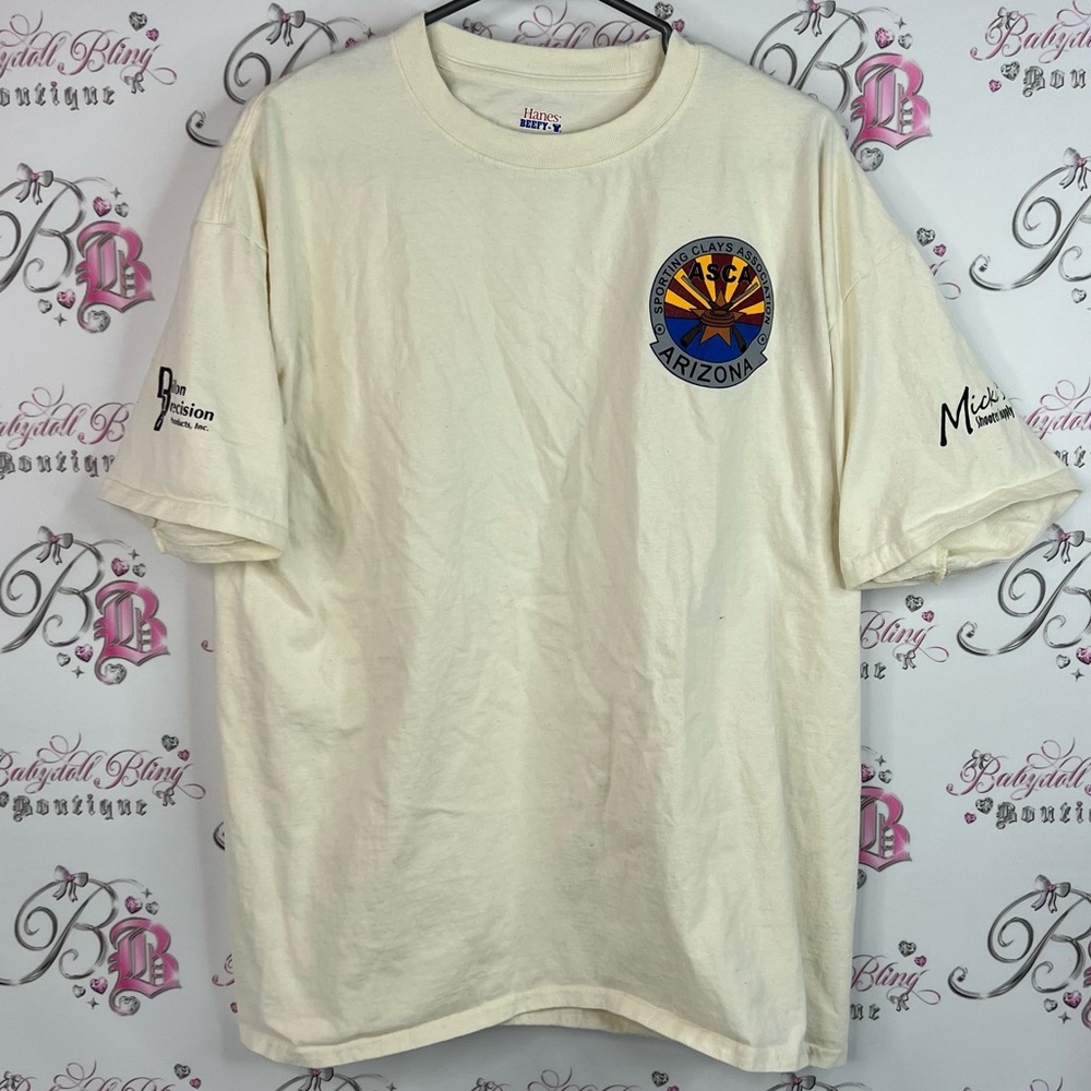 Hanes tshirt Arizona sporting clays association Cream T-Shirt ASC 2016